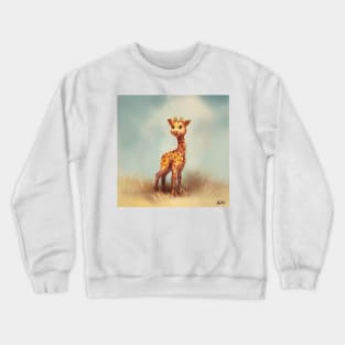 Smiling baby giraffe Crewneck Sweatshirt